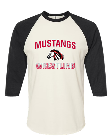 Creekview Mustangs Wrestling Men's Baseball T-Shirt
