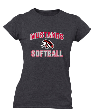 Creekview Mustangs Softball #1 Women's SS T-Shirt