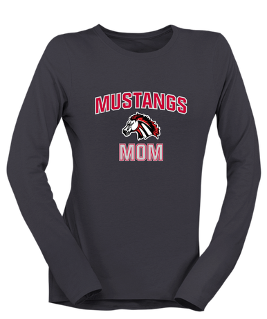 Creekview Mustangs Mom Women's LS T-Shirt