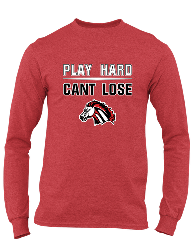 Creekview Mustangs Play Hard, Can't Lose Men's LS T-Shirt