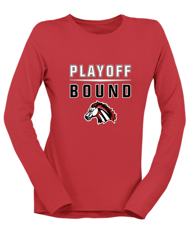Creekview Mustangs Playoff Bound Women's Premium LS T-Shirt
