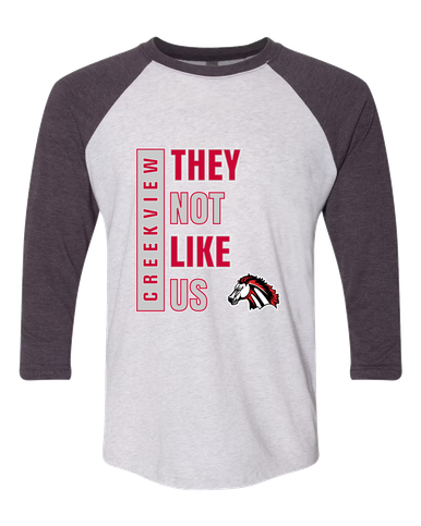 Creekview Mustangs They Not Like Us #1 Men's Baseball T-Shirt