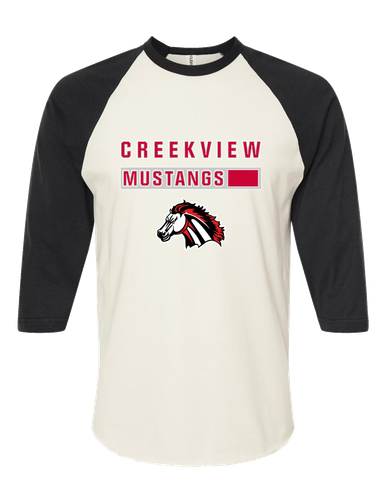 Creekview Mustangs Mascot #7 Men's Baseball T-Shirt