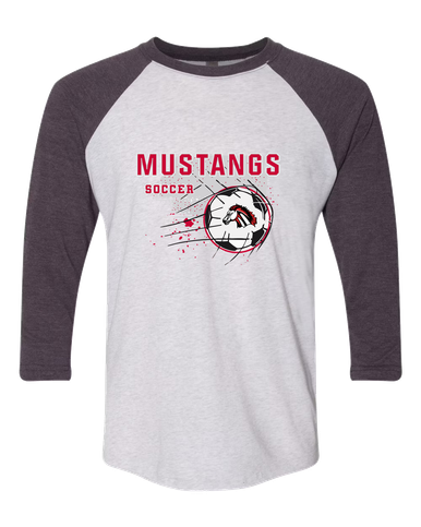 Creekview Mustangs Soccer #2 Women's Baseball T-Shirt