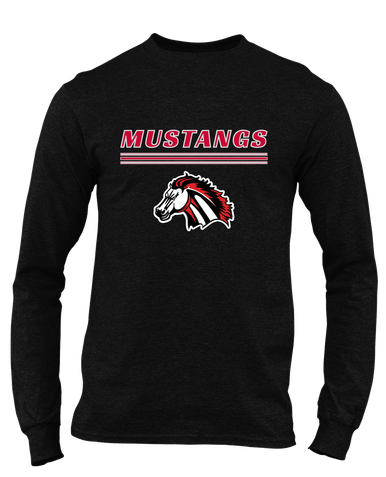 Creekview Mustangs Mascot #8 Men's LS T-Shirt
