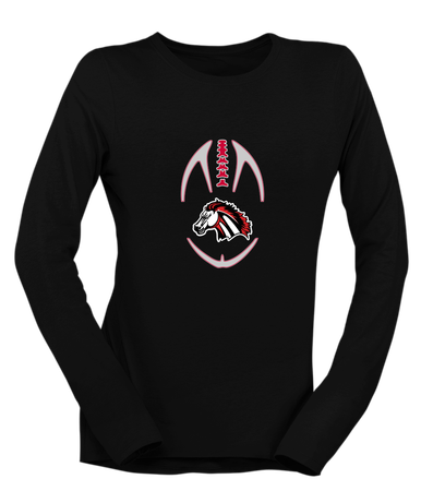 Creekview Mustangs Football #4 Women's LS T-Shirt