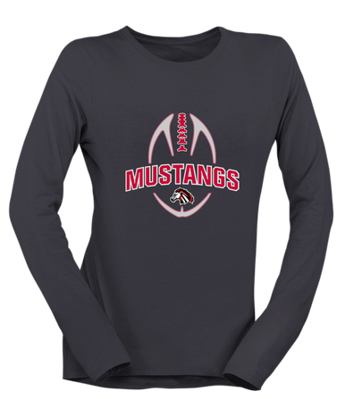 Creekview Mustangs Football #5 Women's Premium LS T-Shirt