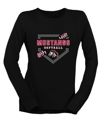 Creekview Mustangs Softball #2 Women's LS T-Shirt