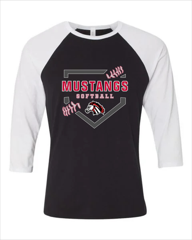 Creekview Mustangs Softball #2 Women's Baseball T-Shirt