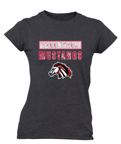 Creekview Mustangs Mascot #9 Women's SS T-Shirt