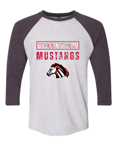 Creekview Mustangs Mascot #9 Men's Baseball T-Shirt