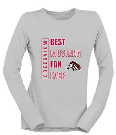 Creekview Mustangs Best Mustang Fan Women's LS T-Shirt