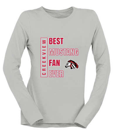 Creekview Mustangs Best Mustang Fan Women's Premium LS T-Shirt