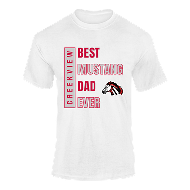 Creekview Mustangs Best Mustang Dad Men's SS T-Shirt