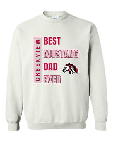 Creekview Mustangs Best Mustang Dad Men's Sweatshirt