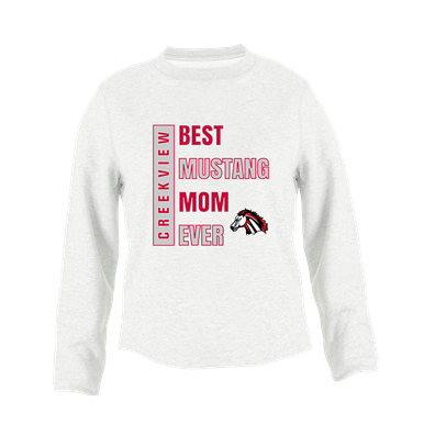 Creekview Mustangs Best Mustang Mom Women's Sweatshirt