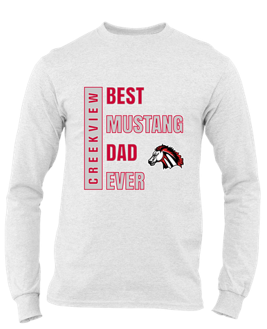 Creekview Mustangs Best Mustang Dad Men's LS T-Shirt