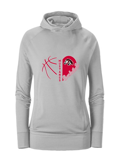 Creekview Mustangs Heart Basketball Women's Hoodie