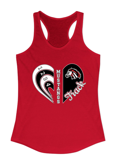 Creekview Mustangs Heart Track Women's Tank Top