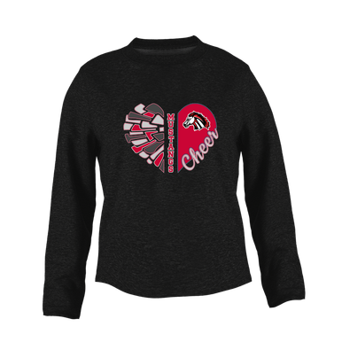 Creekview Mustangs Heart Cheer Women's Sweatshirt