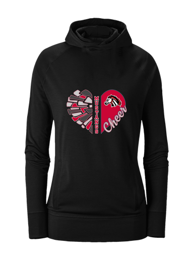 Creekview Mustangs Heart Cheer Women's Hoodie
