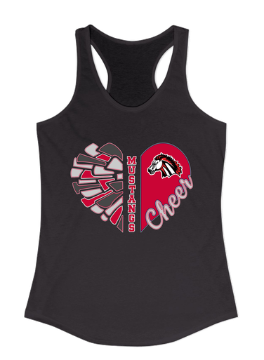 Creekview Mustangs Heart Cheer Women's Tank Top