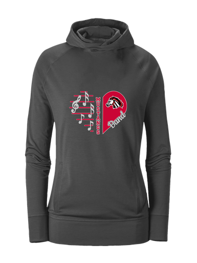 Creekview Mustangs Heart Band Women's Hoodie
