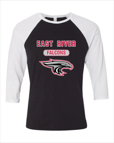 East River Falcons Mascot #3 Men's Baseball T-Shirt