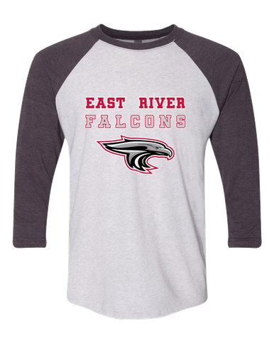 East River Falcons Spirit Women's Baseball T-Shirt