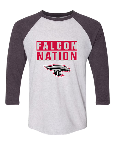 East River Falcons Nation #1 Women's Baseball T-Shirt