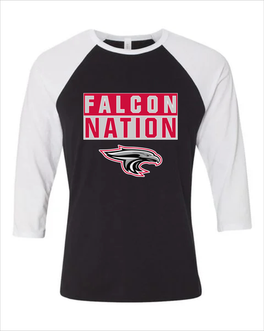 East River Falcons Nation #1 Men's Baseball T-Shirt
