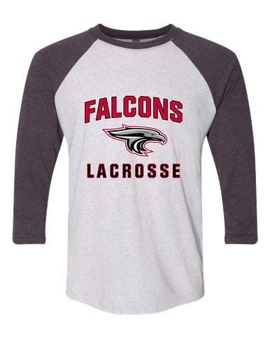 East River Falcons Lacrosse Men's Baseball T-Shirt