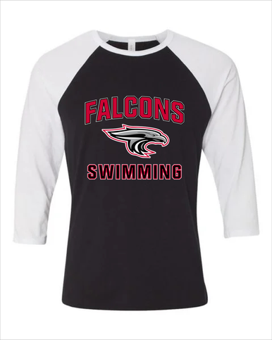 East River Falcons Swimming Women's Baseball T-Shirt