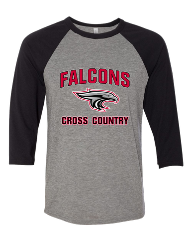 East River Falcons Cross Country Men's Baseball T-Shirt