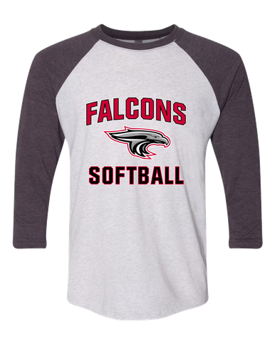 East River Falcons Softball #1 Women's Baseball T-Shirt