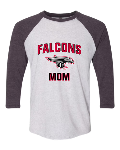 East River Falcons Mom Women's Baseball T-Shirt