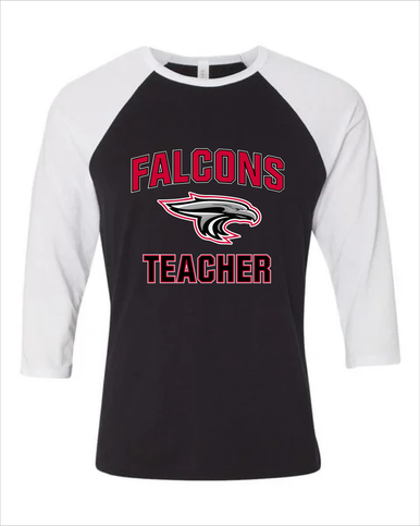 East River Falcons Teacher Men's Baseball T-Shirt