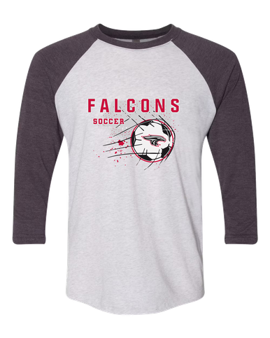East River Falcons Soccer #2 Women's Baseball T-Shirt
