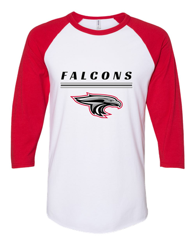 East River Falcons Mascot #8 Women's Baseball T-Shirt