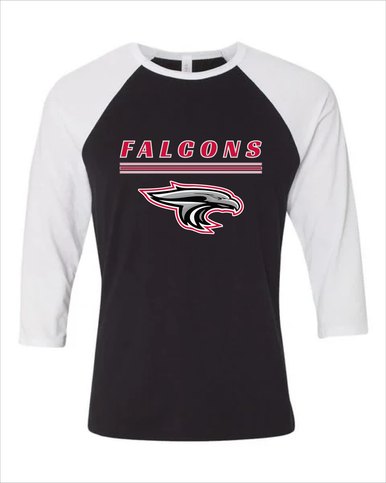 East River Falcons Mascot #8 Men's Baseball T-Shirt