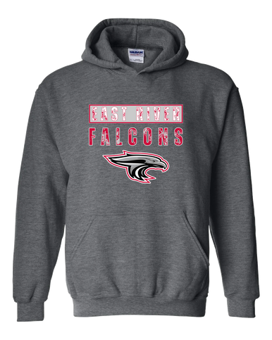East River Falcons Mascot #9 Men's Hoodie