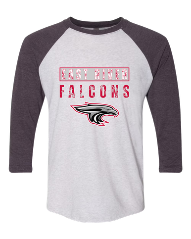 East River Falcons Mascot #9 Men's Baseball T-Shirt