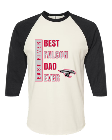 East River Falcons Best Falcon Dad Men's Baseball T-Shirt
