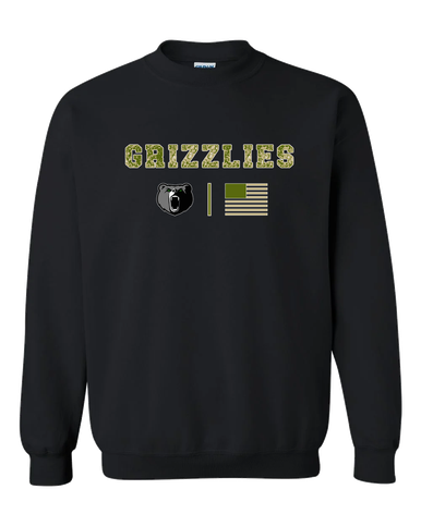Pajaro Valley Grizzlies Camo Flag Men's Sweatshirt