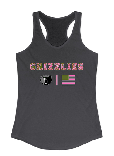 Pajaro Valley Grizzlies Pink Camo Flag Women's Tank Top