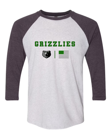 Pajaro Valley Grizzlies Team Colors Flag Men's Baseball T-Shirt