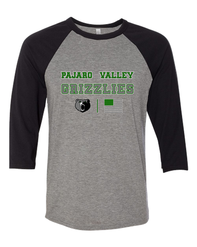 Pajaro Valley Grizzlies Spirit Flag Men's Baseball T-Shirt