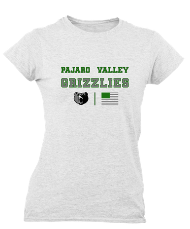 Pajaro Valley Grizzlies Spirit Flag Women's Premium SS T-Shirt