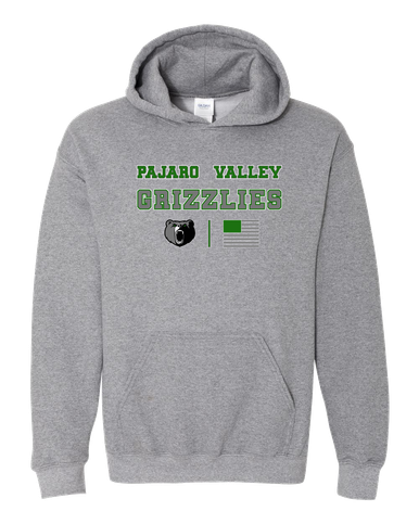 Pajaro Valley Grizzlies Spirit Flag Men's Hoodie
