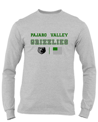 Pajaro Valley Grizzlies Spirit Flag Men's LS T-Shirt